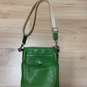 COACH Green leather crossbody Shoulder Bag